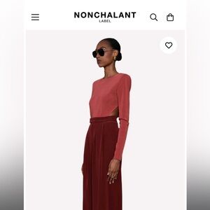 Nonchalant Label pace bodysuit rust